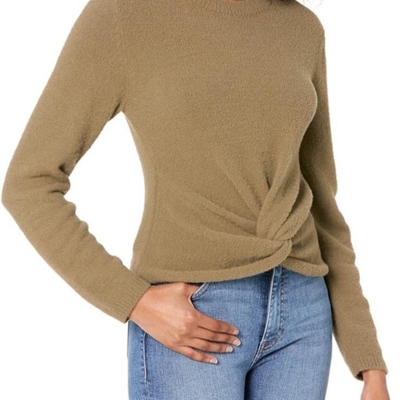 The Drop Women's Eloise Long-Sleeve Twist Front Cozy Cropped Sweater NWT size XS - Picture 4 of 4